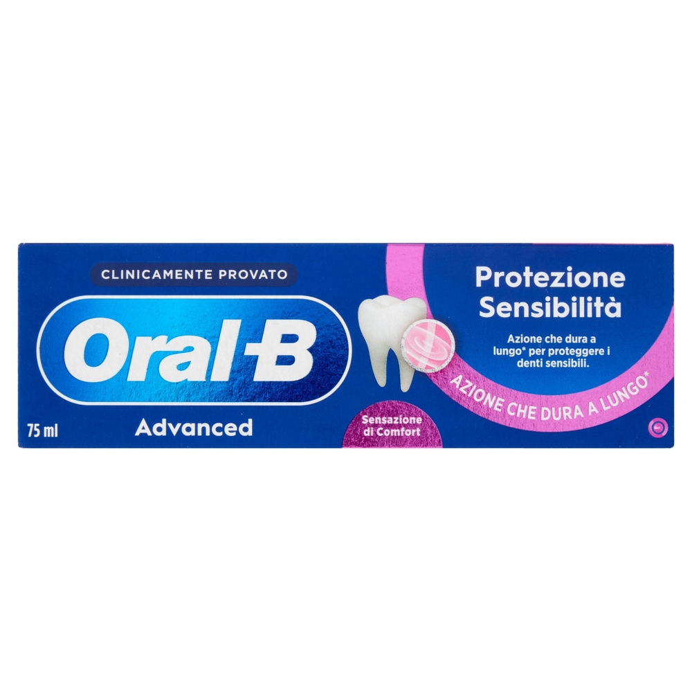 Oral-B Advanced Dentifricio Protezione Sensibilità Sensazione di Comfort 75 ml